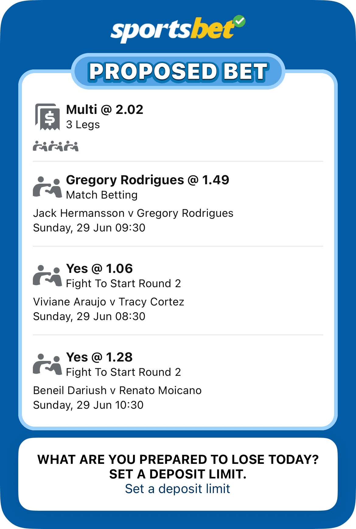 UFC betting win screenshot showing $334 profit